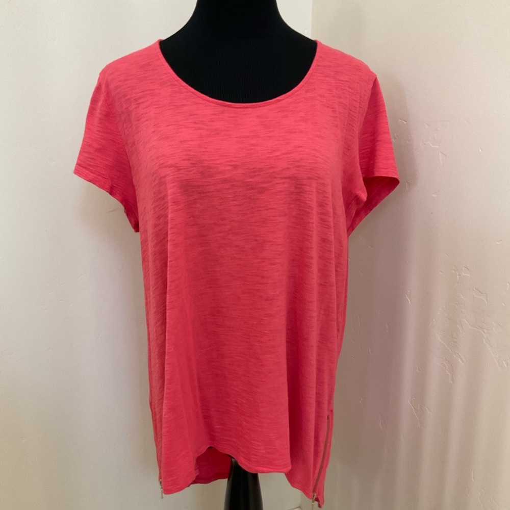 by Chico’s Hi Low Tee with side zip accents